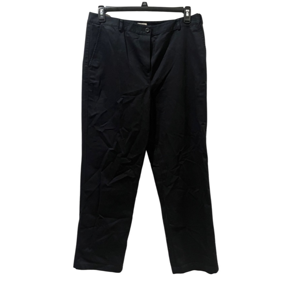 LL BEAN size 14 black adjustable waist trousers